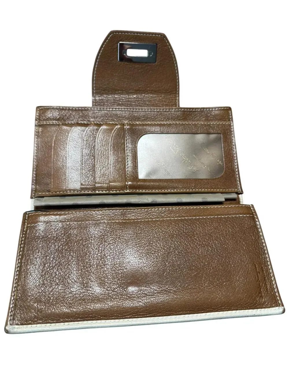 Salvatore Ferragamo Leather Tri-Color Wallet